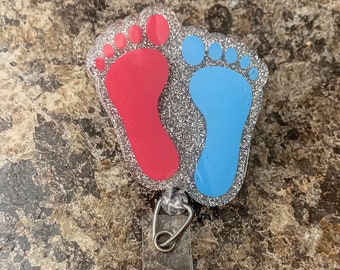 Baby Feet Badge Reel