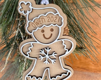 Gingerbread Kids Ornament, 2024 Christmas Keepsake, Christmas Ornament, Christmas Tree Décor, 2024 Christmas Ornament, Gingerbread