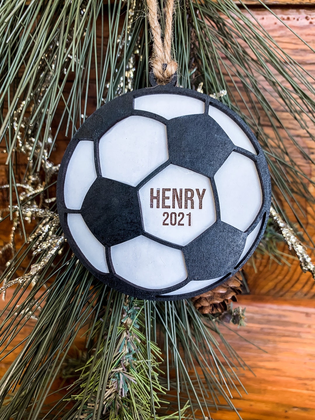 Soccer Ornament, Soccer Player Ornament, Sports Themed Ornament