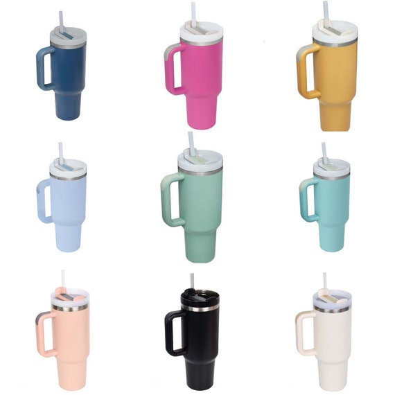 40 oz Insulated Mug 2.0 with Handle and Straw Lid Stainless Steel Insulated  Mug Travel Mug Hot and Cold Drinking Travel Coffee Mugs