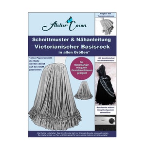Digital Sewing Pattern PDF E-Book Basic Skirt Tournürenskirt Cul de Paris Victorian Historical Theater Gothic WGT Carnival Costume