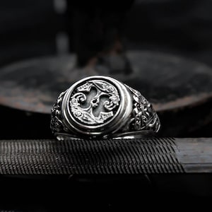 Hugin and Munin Ring, Odin Ravens Ring, Norse ring, Viking Ring, Viking Pagan Scandinavian Norse Jewelry 925 Sterling Silver