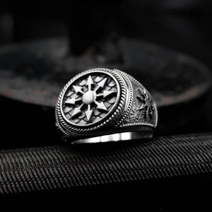 Chaos Star Ring, Chaos Magic Star Ring, Symbol of Chaos Ring 925 Sterling Silver