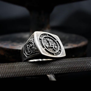 Seal Sigil of Lilith Ring, Lilith Sigil Ring made from 925 Sterling Silver