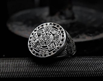 人気 ブランド 服をチェック - 最新トレンドファッション Aztec Aztec Ring, Calendar Mayan Ring, Mexican Ring, Sun アクセサリー