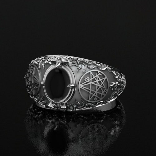 Necronomicon Signet Ring 925 Silver - Etsy