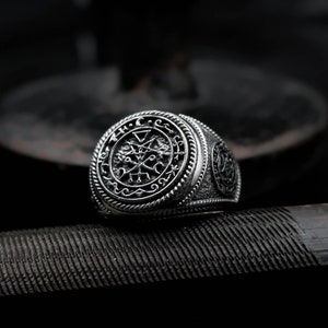 Lilith Sigil Ring, Goetia seal amulet Ring, Sigil Of Lucifer Ring 925 Sterling Silver