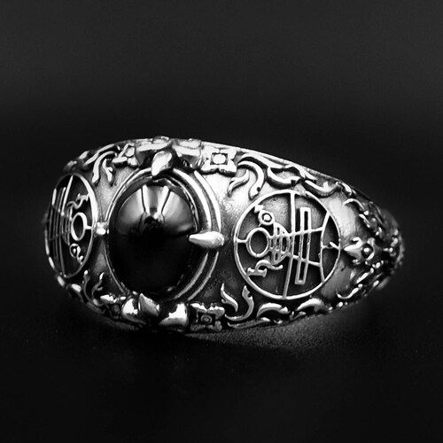 Onyx Secret Seal of Solomon Ring Secret Seal of King Solomon | Etsy