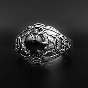 Onyx Belial Sigil Ring, Key of Solomon Ring, Amulet Ring, Demon Ring ...