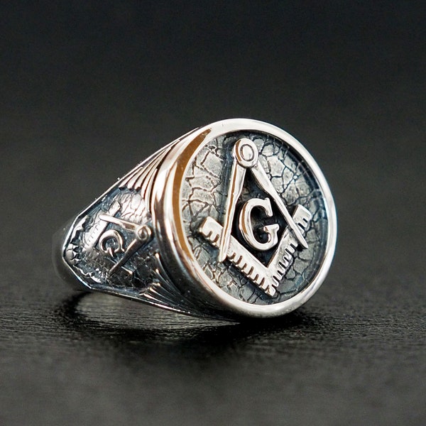 Masonic Rings, Freemason Ring, Master Mason Rings, Mens Masonic Rings, Freemasonry Masonic Jewelry925 Sterling Silver