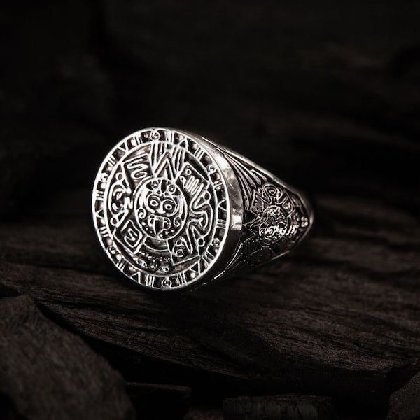 Aztec Sun God wrap ring, Mexican Ring, Mayan Calendar Ring, Aztec Ring, Boho Ring, Boho Jewelry, Aztec Jewelry 925 Sterling Silver