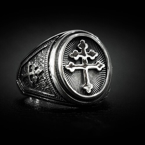 Cross of Lorraine Magnum PI Team Ring Sterling Silver 925 - Etsy