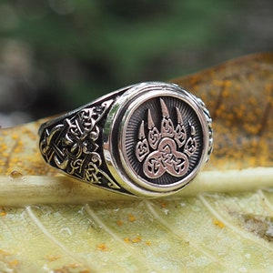 Bear Paw Ring, Bear Paw Slavic ring, Viking Ring, Scandinavian Ring, Bear Ring, Viking Jewelry Ring, Norse Jewelry Ring 925 Sterling Silver