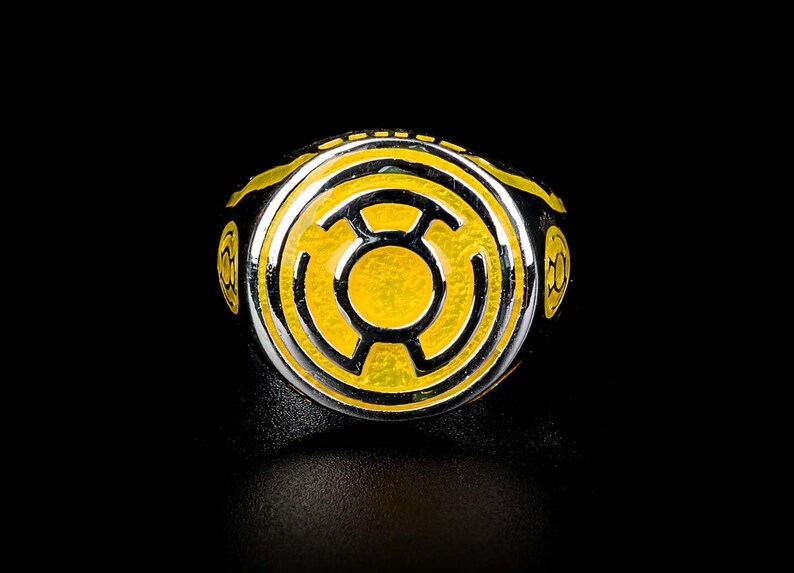 Yellow Lantern Ring Sinestro Corps Power Ring Yellow Enamel Etsy