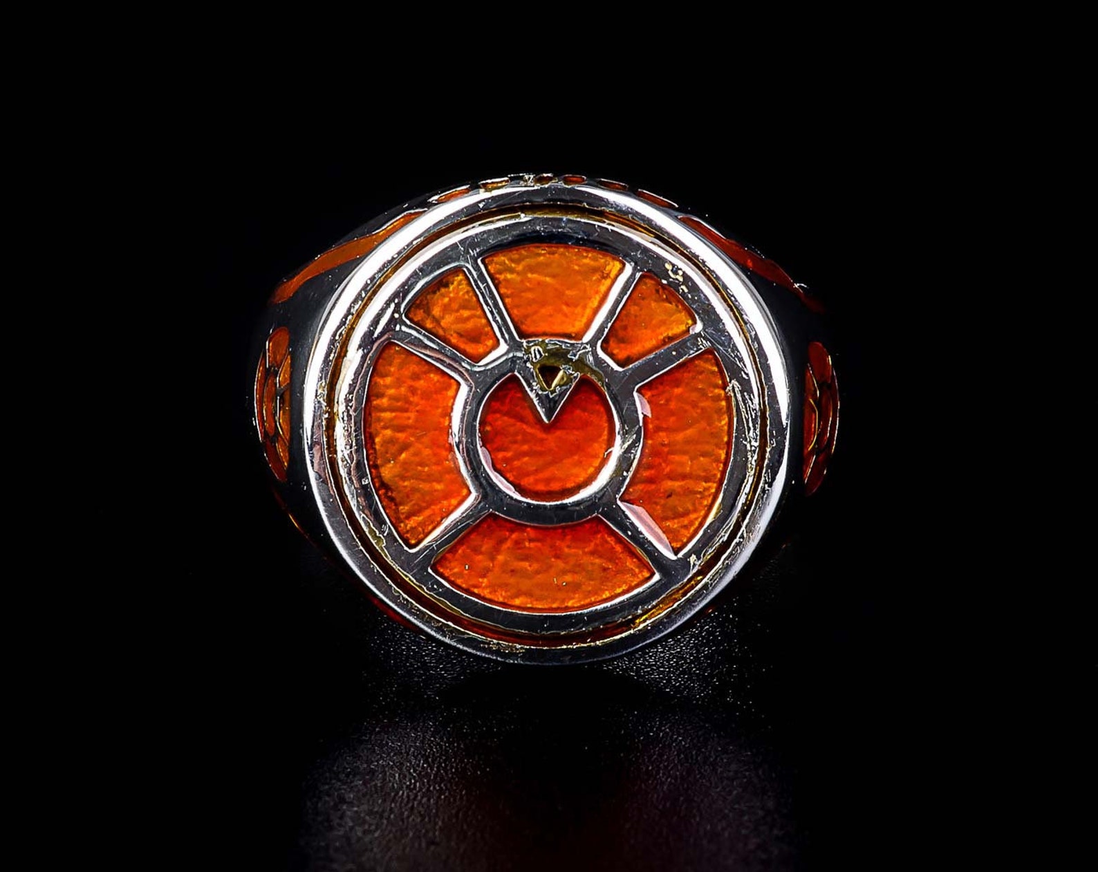 Orange Lantern Ring Sinestro Corps Power Ring Orange Enamel | Etsy