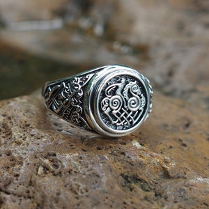Sleipnir Ring, Sleipnir Horse Viking Ring, Odin Ring, Viking Ring ...