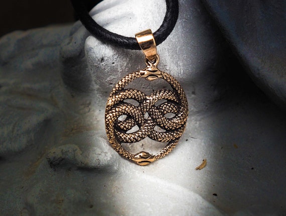 Charm Pendant Snake in Bronze Jewelry Viking 