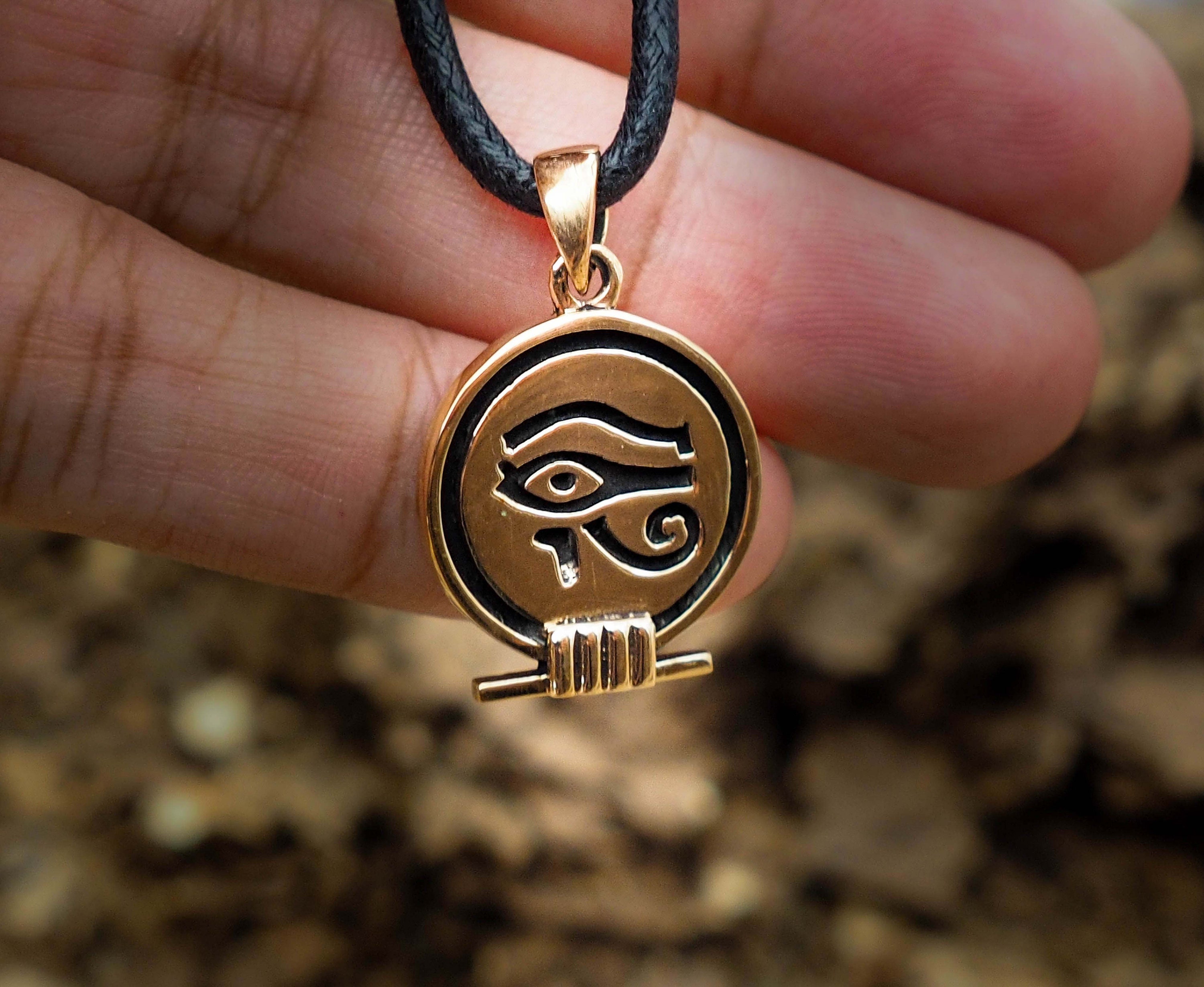 Spoo-Design  Ägyptisches Auge des Horus, Halskette mit blauen