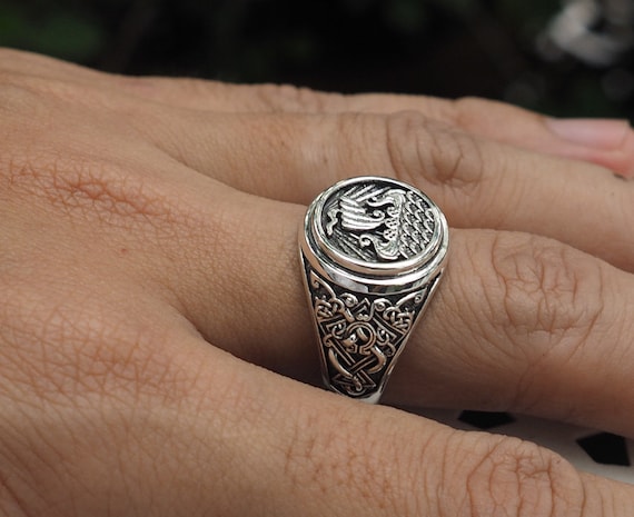 Anillo De Dragón De La Boda Viking De La Nariz De Acero Bell Anillo De Dragón De La Boda Viking De La Nariz De Acero Bell