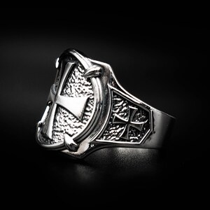 Templar Ring, Mens Templar Ring, Knights Templar Ring, Silver Masonic ...