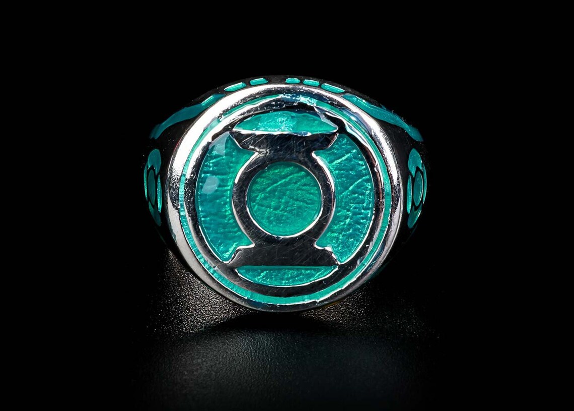 Green Lantern Ring Sinestro Corps Power Ring Green Enamel Etsy
