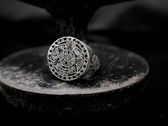 ー品販売  Mexican Ring, Sun Aztec Ring, Aztec Ring, Calendar Mayan アクセサリー