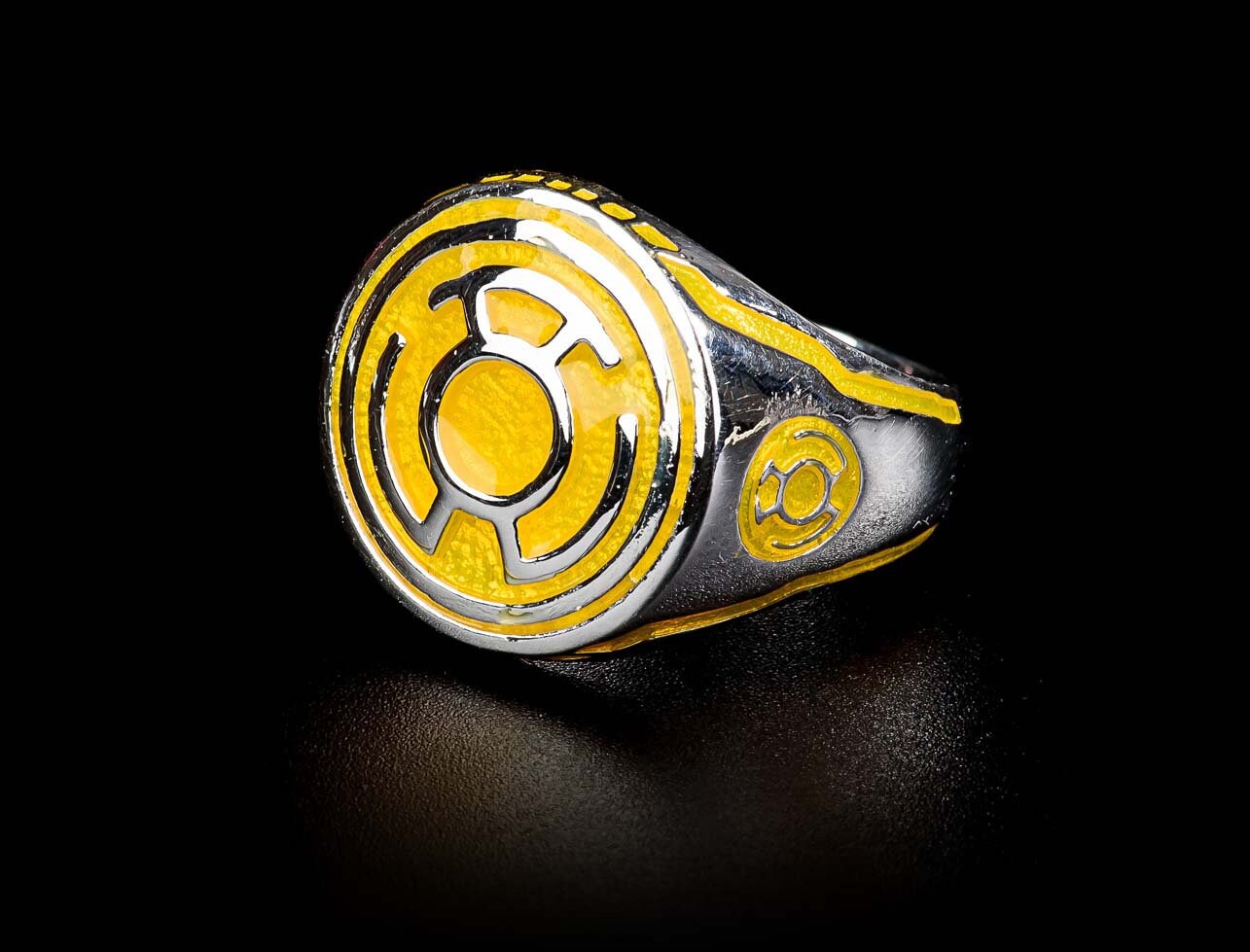 Yellow Lantern Ring Sinestro Corps Power Ring Yellow Enamel Etsy