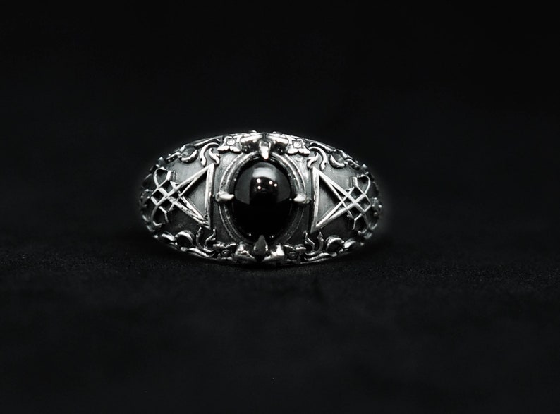 Sigil of Lucifer Ring Seal of Satan Ring Men' S Onyx - Etsy