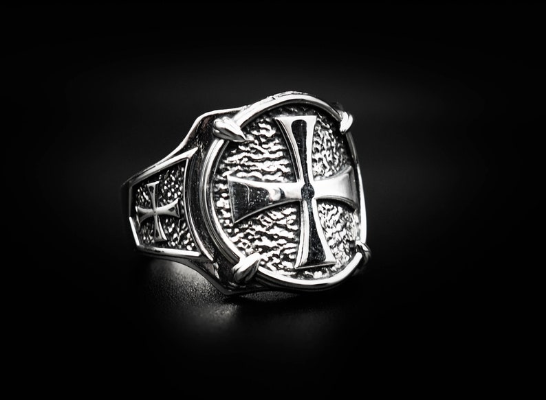 Templar Ring Mens Templar Ring Knights Templar Ring Silver - Etsy