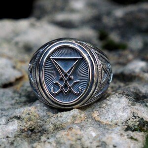Sigil of Lucifer Ring, Seal of Satan Ring, Lucifer Signet Ring, Occult ...