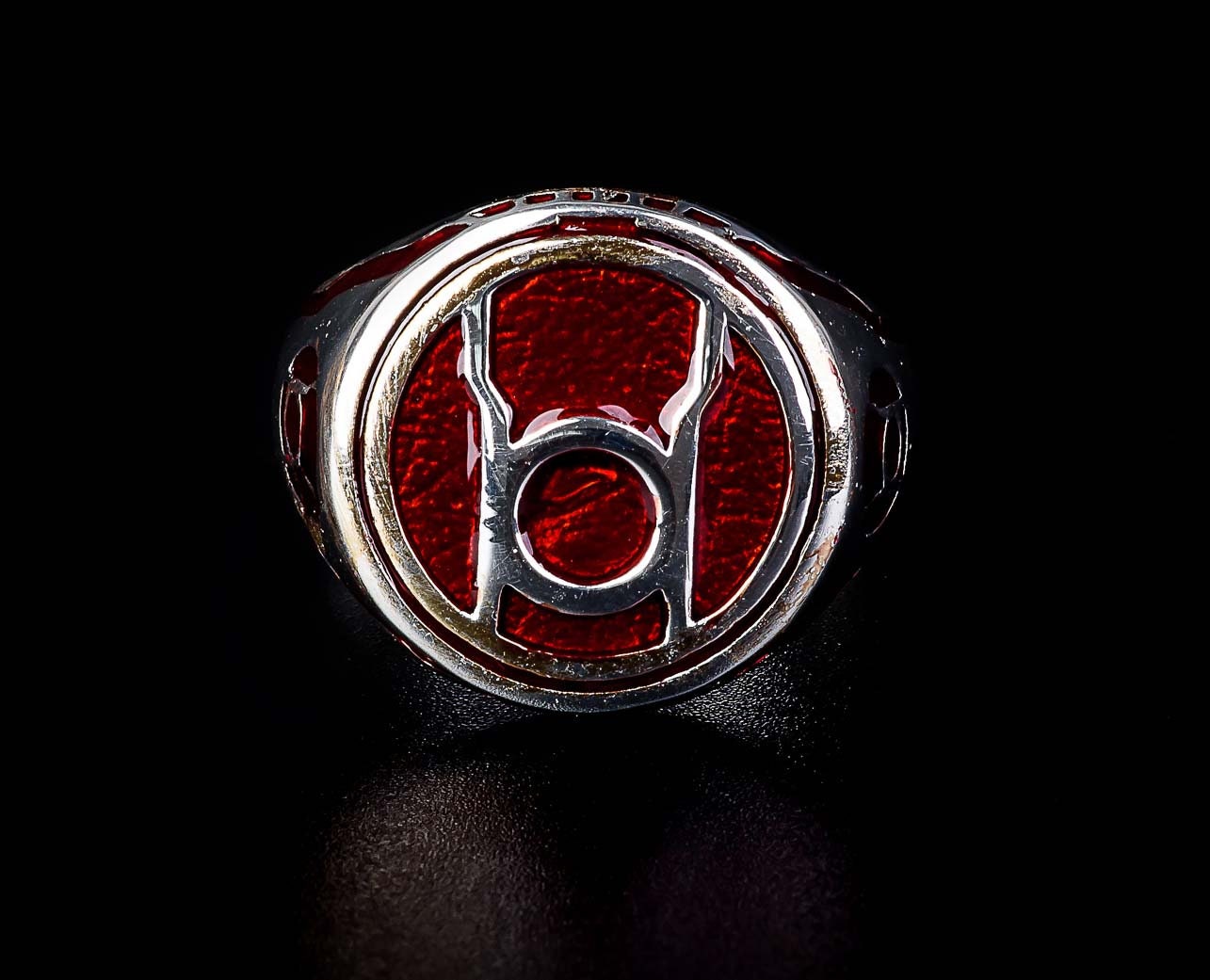 Red Lantern Ring Sinestro Corps Power Ring Red Enamel 925 Etsy