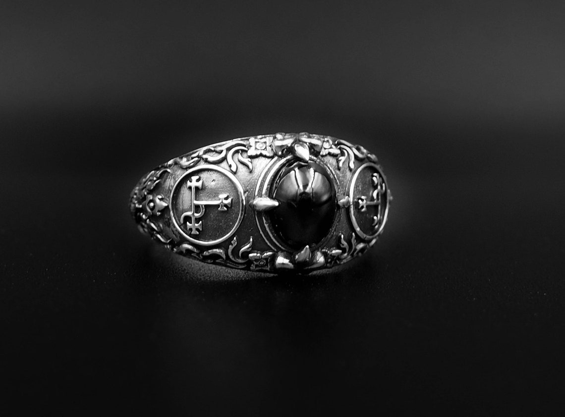 Onyx Seal Sigil of Lilith Ring Lilith Sigil Ring Black Onyx | Etsy