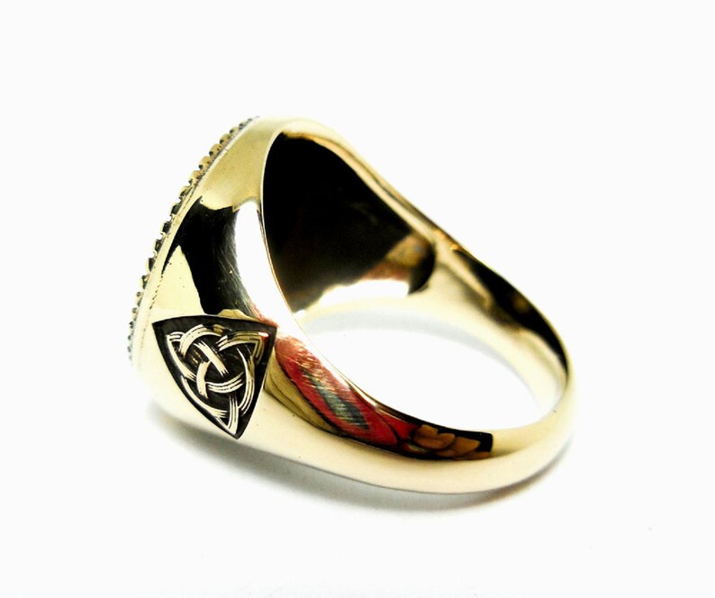 Bague Motard Nœud Celtique Viking Triquetra – Chevalière Éternité Arbre De Vie Homme