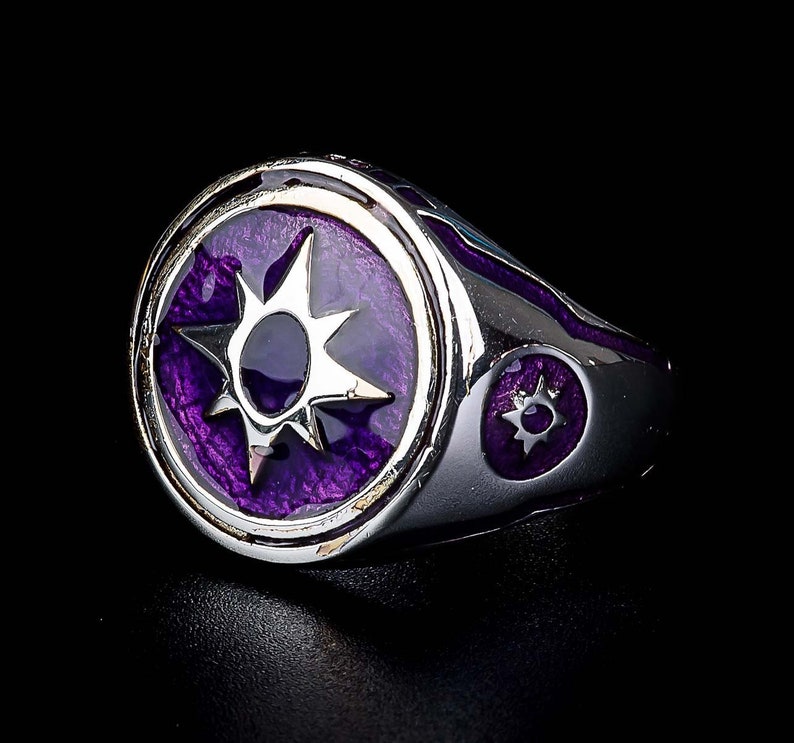 Violet Lantern Ring star sapphire lantern ring Sinestro Etsy