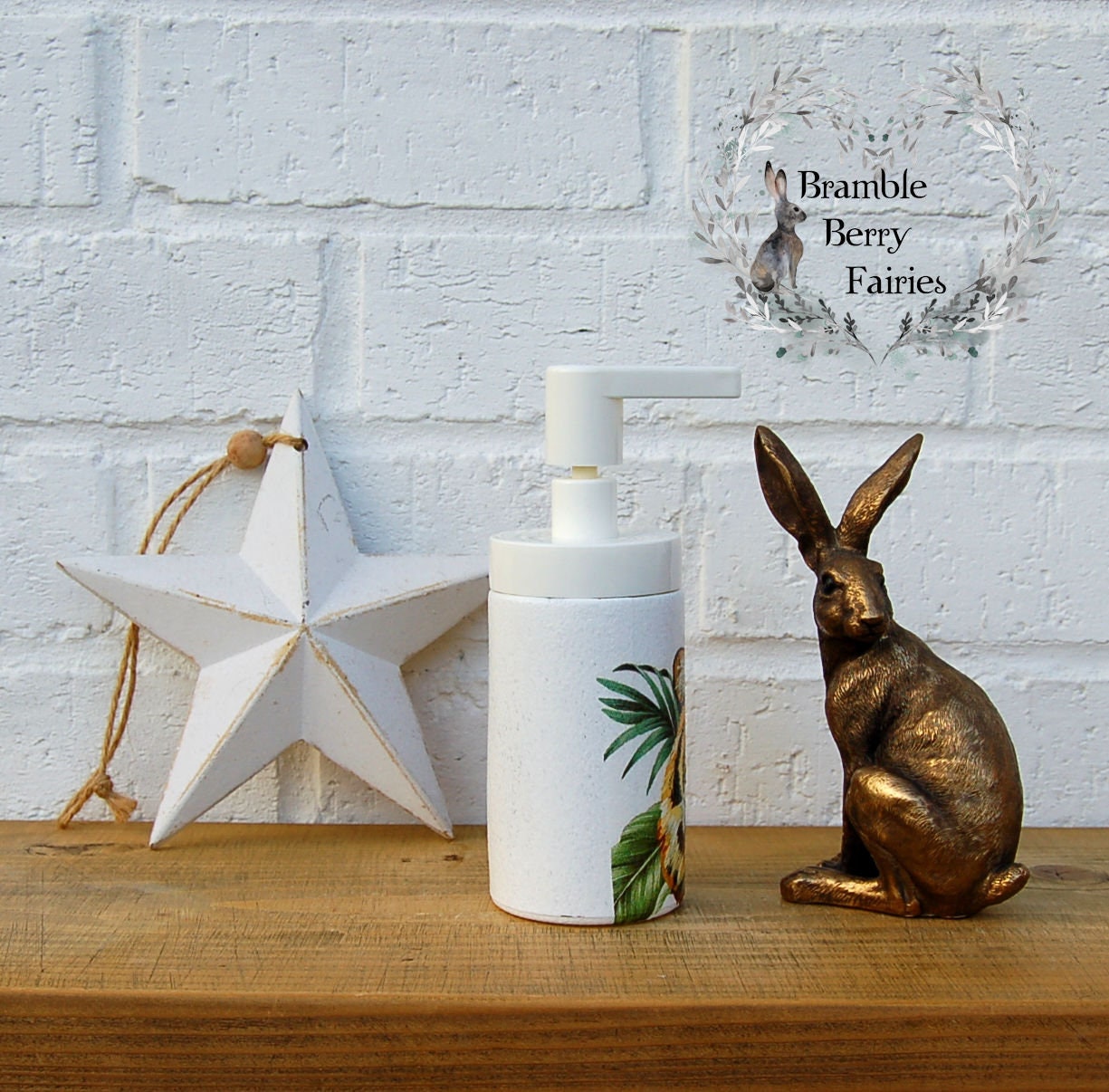 Tiger Tropical Jungle Soap Dispenser Hand Wash Dispenser Glass