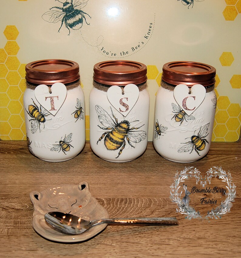 Bumble Bee Save the Bees Coasters Set of 4 Handmade Decoupage Etsy UK