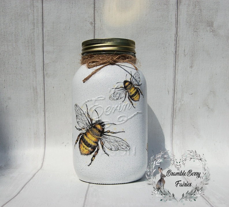 Bumble Bee Save the Bees Coasters Set of 4 Handmade Decoupage Etsy UK