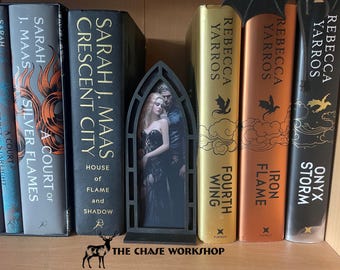 Fantasy Book Shelf Window Wood Decoration Romantasy Couples  Fairy Fae Elf Elves Lord Lady Spice Up Your Book Shelf!
