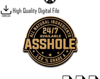 Volledig natuurlijke lul svg, grappige humor, digitale hoed patch, leren patch svg, donkere humor svg, blauwe kraag ontwerp svg, warmte toegepaste patch svg