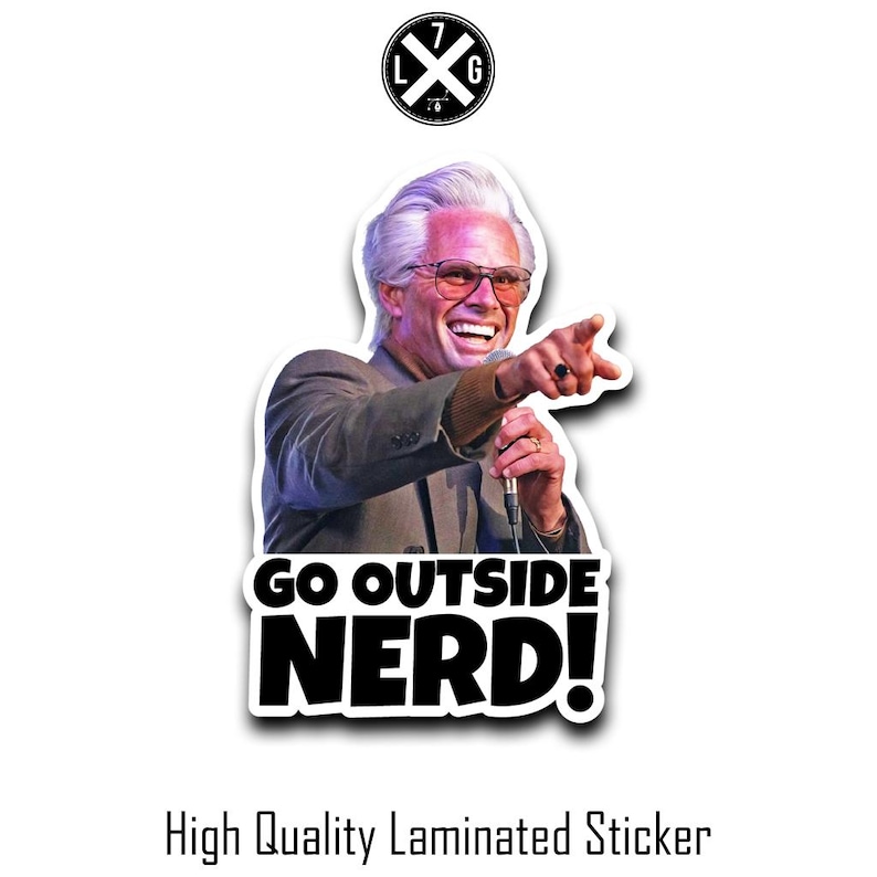 Baby Billy Bible Bonkers, Go Outside Nerd, Baby Billy Go Outside Nerd Sticker, Baby Billy sticker files, Baby Billy, Righteous Gemstones
