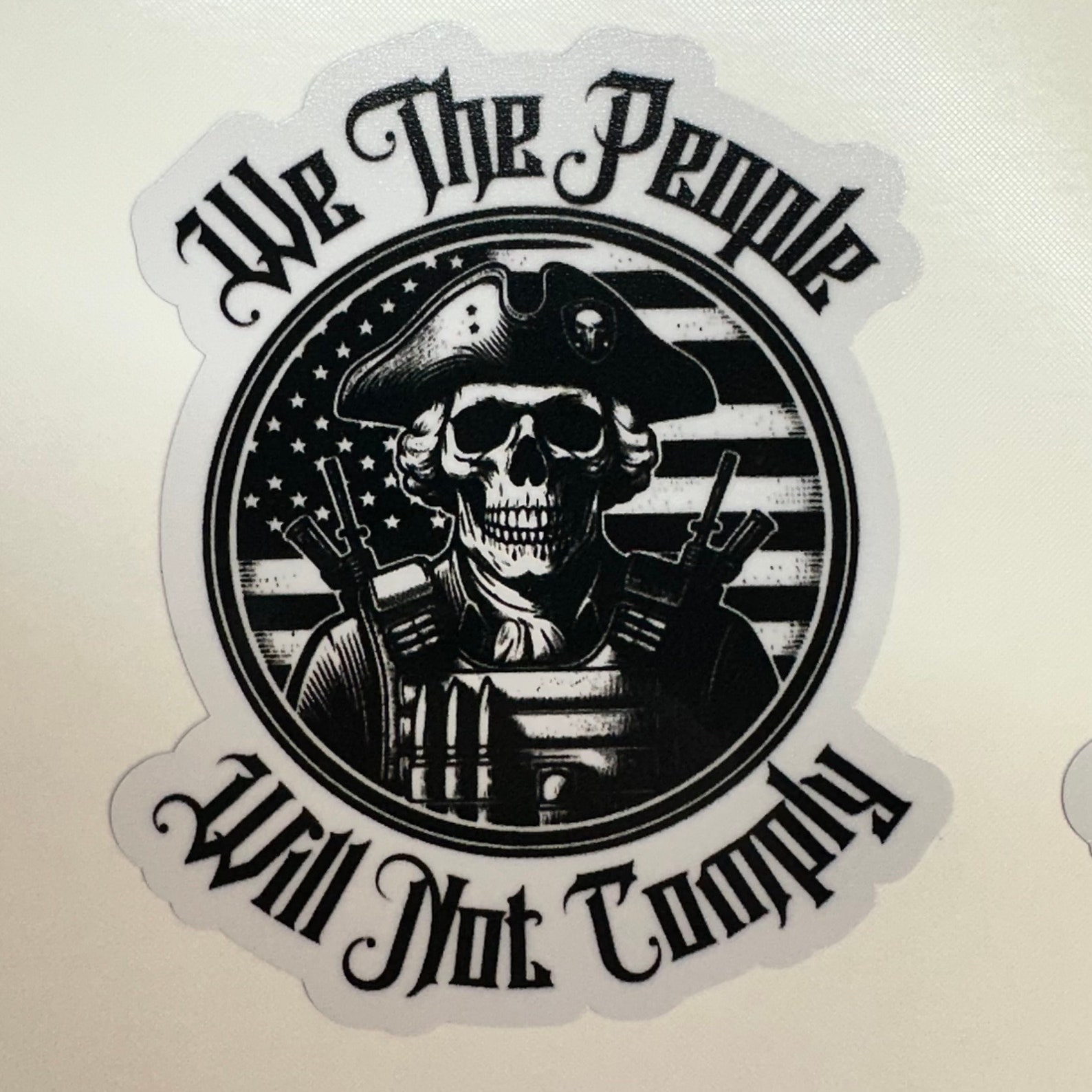 2nd Amendment Sticker, We the People Will Not Comply Sticker Laptop ...