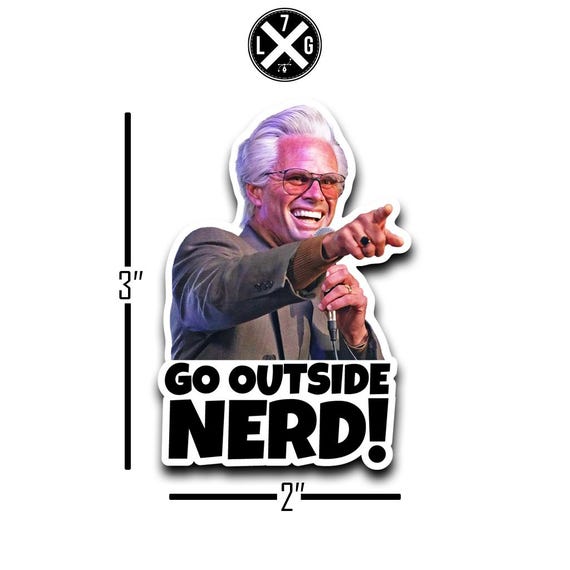 Baby Billy Bible Bonkers, Go Outside Nerd, Baby Billy Go Outside Nerd Sticker, Baby Billy sticker files, Baby Billy, Righteous Gemstones