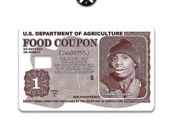 Tyrone Biggums Funny Card Skin Adult Humor, Tyrone Biggums sticker, Adult Humor Sticker, Hilarious Tyrone Biggums Credit Card Skin