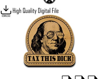 Custom Leather Patch Design: Ben Franklin, Blue Collar, New World (SVG Digital Download)
