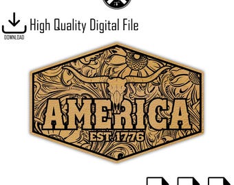 Freedom, Amerikaanse hoed ontwerp: 1776 png, lasergravurebestand