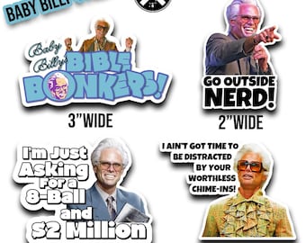 Baby Billy Freeman sticker 4 Pack, baby billy stickers 8 ball, baby billy stickers 2 million, baby billy sticker files, Baby Billy Stickers