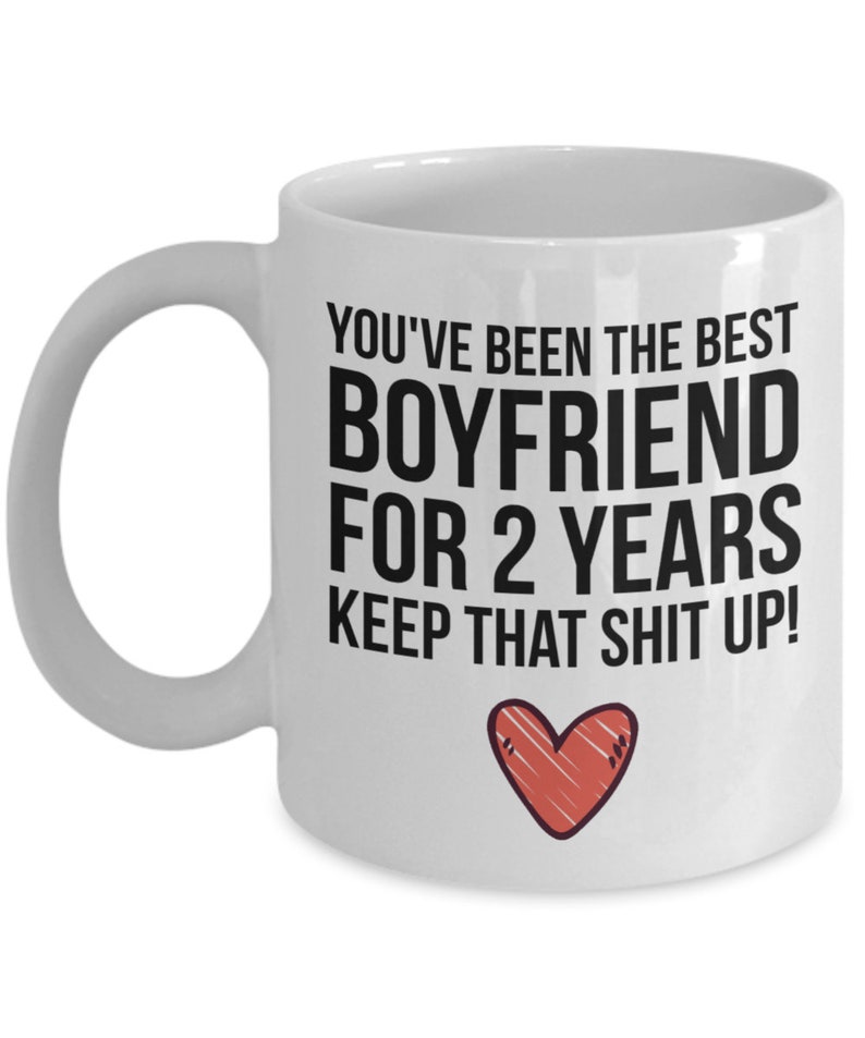 2 Years Anniversary Boyfriend Mug Boyfriend Gift 2nd Etsy