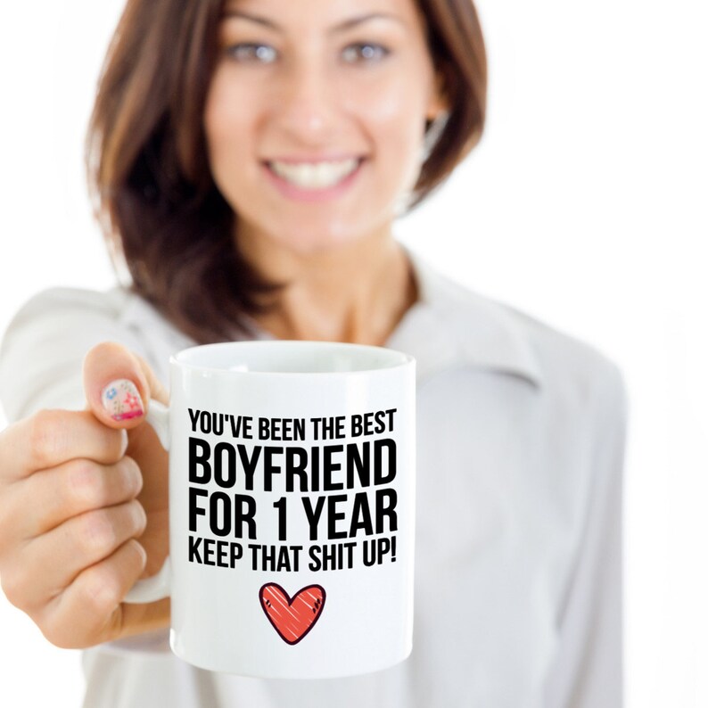 1 Year Anniversary Boyfriend Mug Boyfriend Gift 1st Etsy