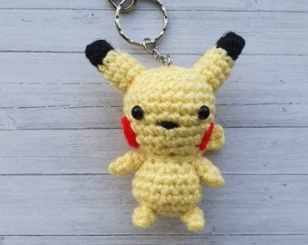 Pika amigurumi/crochet keyring | chibi keychain | bag accessories | gifts for him | gifts for her | [MADE TO ORDER]