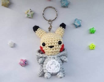 Mini Totochu Keyring (Cotton and Acrylic yarn version) | bag accessory keychain | gifts for him | gifts for her [MADE TO ORDER]